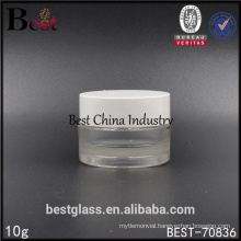 10g 20g 30g 40g 60g plastic cream container clear mini cosmetic cream jar empty clear plastic container with white screw cap